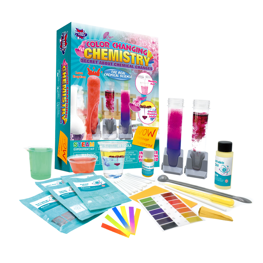 STEM Детский развивающий научный набор, игрушечный научный набор с 10 научными лабораторными экспериментами, DIY STEM, обучающее научное обучение