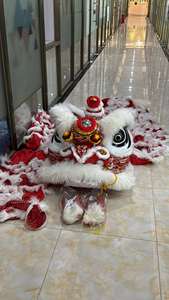 Traje de baile de León artesanal de China <span class=keywords><strong>para</strong></span> adultos, traje de actuación de tamaño Normal <span class=keywords><strong>para</strong></span> <span class=keywords><strong>dos</strong></span> <span class=keywords><strong>personas</strong></span>, traje de León de baile de cultura china - Product Image 4