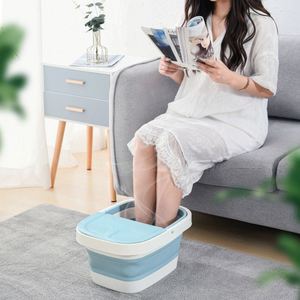 Cubo de plástico plegable personalizado para remojo de pies, bañera de baño portátil para pies con lavabo de pantorrilla, masaje, características de salud - Product Image 3