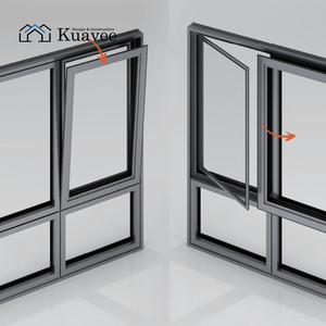 Fenêtre coulissante de cuisine en aluminium pour projet de villa, avec cadre en aluminium, design coupe-vent intérieur et vitrage Low-E pour la ventilation domestique - Product Image 2