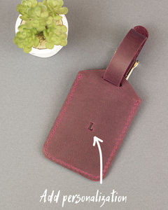 Étiquettes à bagages <span class=keywords><strong>en</strong></span> cuir véritable durables <span class=keywords><strong>en</strong></span> gros avec boucle métallique sécurisée Logo gravé au laser personnalisé - Product Image 3