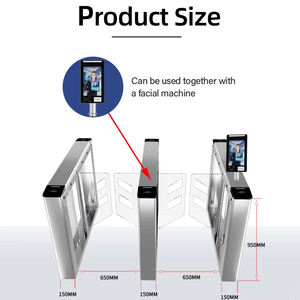Torniquete de Velocidad Automático Personalizado de Acero Inoxidable y Acrílico con Control de Asistencia y Barrera Abatible para Seguridad - Product Image 2