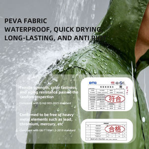 Geçirmez su özelleştirilebilir Logo yürüyüş PEVA kamp acil takım yağmur fırtınası yetişkinler için Unisex yağmurluk - Product Image 3