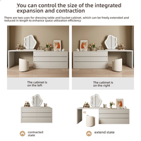 Table de toilette et commode combinées pour chambre à coucher – Bureau moderne et simple, table de maquillage, armoire à maquillage, table de chevet