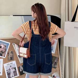 Camiseta Retro a Rayas de Algodón y Bambú Runqi N8731 para Mujer, Transpirable, de Manga Corta, en Rojo, Amarillo y Azul Denim - Product Image 5