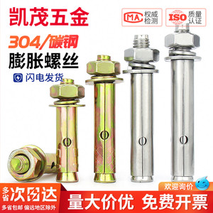 Boulon d'expansion en acier inoxydable 304, ancre en acier au carbone zingué, vis à béton pour mur - Product Image 1