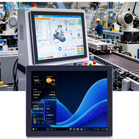 Ordenador Todo en Uno con Pantalla Táctil en Oferta, Monitor HMI de 15 Pulgadas, Montaje Integrado VESA, Carcasa Metálica, Panel PC Industrial sin Ventilador, 1920x1080