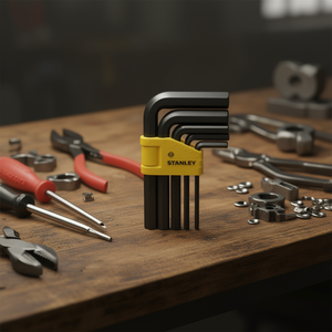 Juego de 10 llaves hexagonales cortas y curvadas Stanley, métricas, para tareas de reparación de precisión - Product Image 3