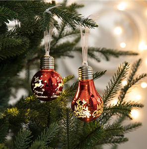 Adornos Navideños Creativos de Plástico para Árbol de Navidad, Bolas Decorativas con Impresión UV, 8*6*6cm, Modelo <span class=keywords><strong>Redshark</strong></span> RS-LED Ball2 - Product Image 4