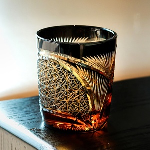 Verre à whisky en cristal ambre japonais Edo Kiriko 8,5 OZ <span class=keywords><strong>Verres</strong></span> à whisky gravés - Product Image 3