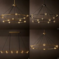 Nouveau produit luminaires sur mesure décoration d'intérieur lampe de luxe hôtel villa escalier lustre de luxe en cristal LED