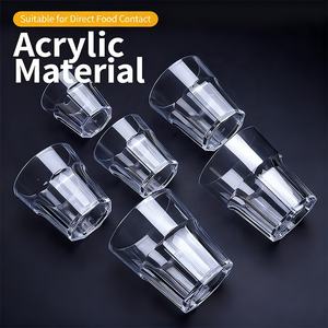 <span class=keywords><strong>Verres</strong></span> à whisky <span class=keywords><strong>en</strong></span> acrylique transparents, réutilisables, incassables, empilables, <span class=keywords><strong>de</strong></span> haute qualité, durables, pour liqueur, eau potable, vodka - Product Image 5