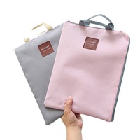 Sac de rangement A4 multi-couches à fermeture éclair, pochette portable pour iPad et ordinateur portable, mallette en toile Oxford, organiseur grande capacité