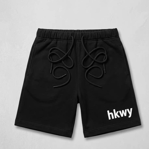 OEM Custom <b>High</b> Quality Logo 400GSM French Terry Men Sweat Shorts Black Streetwear Heavyweight Oversized Above <b>Knee</b> Gym Shorts - Product Image 3