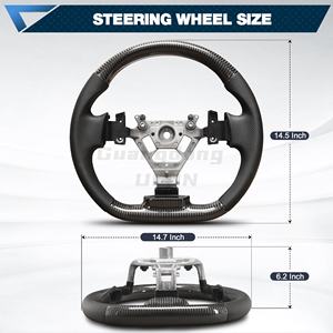 Marco de Volante de Fibra de Carbono ULON para N-issan 350Z 2003-2009, Cuero Nappa Perforado en Forma de D, Accesorios Interiores para Automóviles - Product Image 3