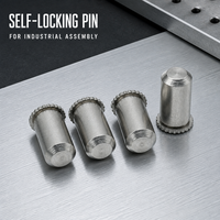 Goupille de positionnement anti-rotation dentelée RPINS en acier inoxydable 304 pour tôle, goujon de localisation à pression