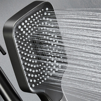 Système de douche thermostatique STOCCO de luxe en laiton avec barre coulissante à double poignée et clavier de piano numérique, pour hôtels et villas