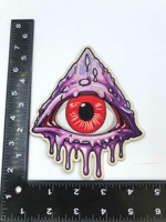 Patch brodé personnalisé lumineux avec logo, insignes brodés, patchs blancs qui brillent dans le noir, patch GITD, patch violet grand œil