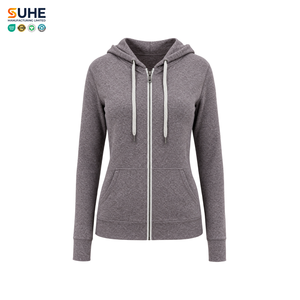 SUHE Womens Winter Full Zip <b>Hoodie</b> <b>Lightweight</b> High Stretch Activewear Jacket Pockets Gym Yoga Solid Color Knitted - Product Image 1