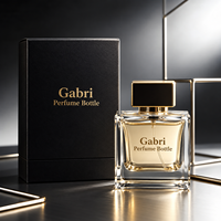 Flacon de parfum vide 50 ml 100 ml, flacons de parfum carrés 30 ml avec boîte, étiquette privée OEM, flacon de parfum en verre givré de luxe