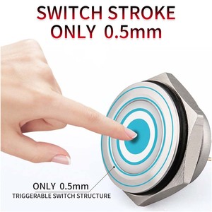 <span class=keywords><strong>Mini</strong></span> đen 5V không thấm nước momentary kim loại <span class=keywords><strong>push</strong></span> <span class=keywords><strong>button</strong></span> chuyển 1NO điện <span class=keywords><strong>LED</strong></span> ánh sáng đột quỵ ngắn 5/12/24/220V 12/16/19/22/25/30mm - Product Image 5