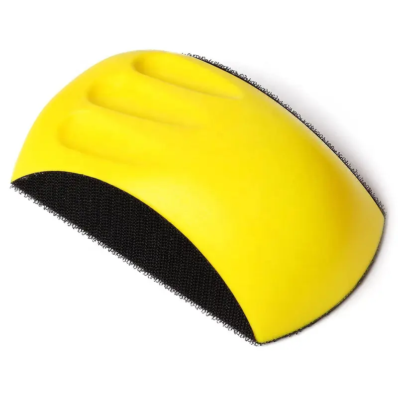 Car Polishing Hand Pad 5 inch 125mm Mouse Shaped Sanding Disc Holder Sandpaper Backing Polishing Pad Hand Sanding Block