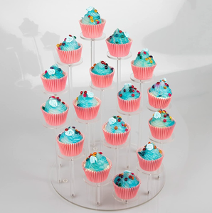 Nueva Venta de acrílico transparente Cupcake Rack fiesta de cumpleaños boda postre Rack pastelería herramientas para hornear - Product Image 3