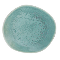 Service de vaisselle en céramique artisanale avec glaçure réactive turquoise, assiettes et bols irréguliers pour la maison, la cuisine et la restauration