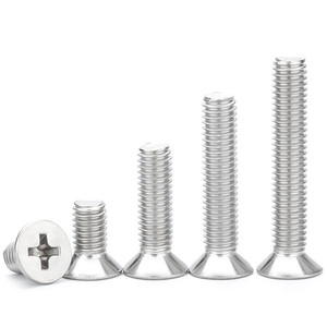 Factory Price High Quality Stainless Steel 304 Countersunk Head Cross Recessed <b>Screw</b> M3 <b>M5</b> M6 Metric Measurement System - Product Image 1
