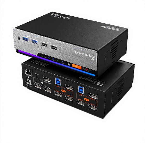 ATEN CS1964 4 Port USB30 4K for Triple Display KVMP/KVM Switch 3 Monitor with USB Hub Audio RS232 in Stock
