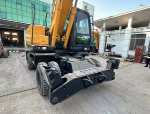 Excavadora de ruedas Hyundai 210W-7 usada barata Corea 21 toneladas Excavadora Motor de núcleo Original Motor bomba engranaje precio competitivo - Product Image 6