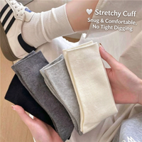 Chaussettes mi-mollet blanches pour femmes, style automne-hiver, en coton, style japonais, chaussettes décontractées polyvalentes pour tous les jours