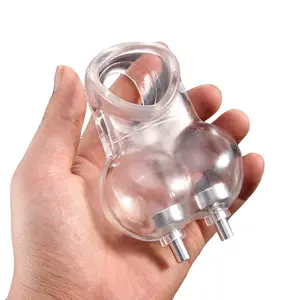 Ball Scrotum Chastity Cage Cock Ring Stretcher Enhancer Testicle Penis Sex Toy