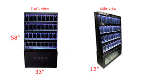 Vitrine personnalisable pour aquarium de poissons Betta |   <span class=keywords><strong>Verre</strong></span> ultra-clair à faible teneur en fer <span class=keywords><strong>et</strong></span> cadre en alliage d'<span class=keywords><strong>aluminium</strong></span> 880 X 300 X 1450 MM - Product Image 2