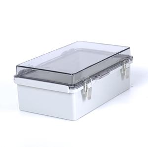 IP67 Waterproof PC Junction Box with Clear Gray <b>Cover</b> 304 SS Clasps IK08 Impact Resistant Enclosure Outdoor Electrical Enclosure - Product Image 6