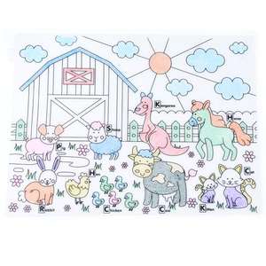 Herbruikbare Kinderen Colori Painting Siliconen Esterilla Mat Antislip Kleuring Placemat Baby Peuter Tekengereedschap Accessoires - Product Image 1