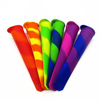 Tubes de fabrication de sucettes glacées sans Bpa de qualité alimentaire avec couvercles, paquet de 6 moules à sucettes glacées maison réutilisables en silicone