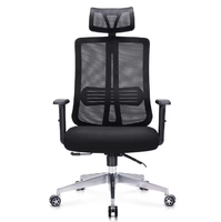 Chaise de bureau moderne en maille ergonomique à dossier haut, pivotante, avec support lombaire réglable, cadre en acier, haute densité, vente chaude