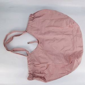 Sac à bandoulière pliable et portable, grande capacité, avec cordon de serrage, couleur unie, écologique, à sangle unique, pour le supermarché - Product Image 3