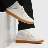Nouvelle Tendance Mode Rapide : Baskets Blanches Classiques pour Hommes en Cuir PU, Semelle Plate en Caoutchouc, Marque Originale 2026