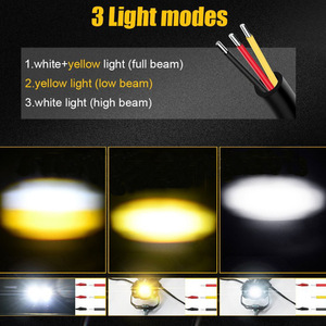 <b>Led</b> External Headlight 1 Lens Front For Motorcycle Retrofit Upgrade Dual Beam <b>Spot</b> Light - Product Image 3