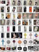 Coque de téléphone antichoc de luxe en PU 3D avec motif croisé pour iPhone 16/15/14/13/12/11 Pro Max – Style de marque tendance – Vente en gros
