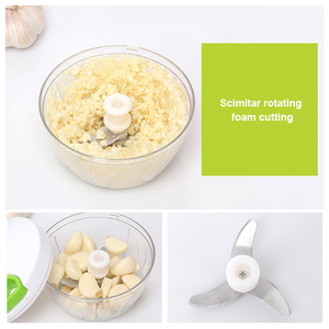 Picadora <span class=keywords><strong>de</strong></span> ajos Manual para el hogar, trituradora Manual <span class=keywords><strong>de</strong></span> cocina, picadora <span class=keywords><strong>de</strong></span> <span class=keywords><strong>verduras</strong></span> con cuchilla <span class=keywords><strong>de</strong></span> acero inoxidable - Product Image 6
