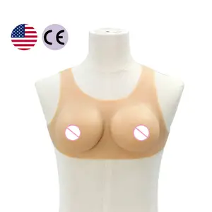 ONEFENG TC1 Drag Queen Boobs Short Round Neck Highly Realistic Silicone or Cotton Filling One-piece for Crossdresser B-I Cup