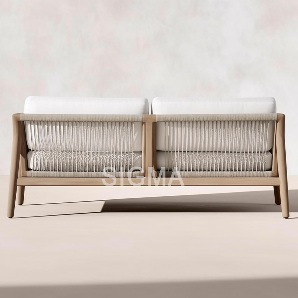 Modern Design  Wholesale Durable Luxury furniture  Solid Teak  Modern Sofa Set Garden Outside Patio  sofa set