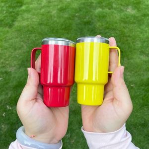 Sublimation Blank Candy Macaron Colored 3oz Mini Tumbler Shot Glass with Metal Handle for Whiskey Tequila Vodka - Product Image 3