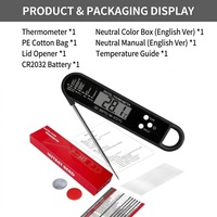 Termometer Dapur Portabel dengan Layar LCD untuk Memasak Daging, BBQ, Panggangan, Oven, dan Memanggang