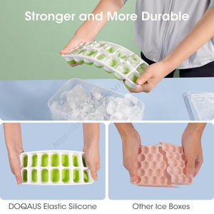 Bac à glaçons empilable DD1536 en silicone et plastique avec couvercle, idéal pour congélateur - Vente en gros - Product Image 5