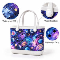 Sac de plage imprimé Eva, sacs de courses réutilisables, sac à main compact pliable, sac de natation pour enfants, imperméable