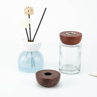 Tapa Difusora Personalizada de Madera de Fresno, Tapa Personalizable para Botella de Aceite Esencial, Cierre de Madera OEM para Envases de Fragancias